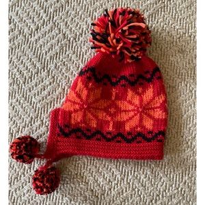 NWT Knit Hat with Pom Poms